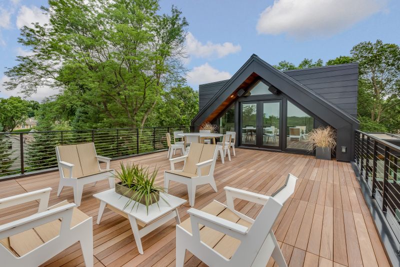 Modern deck with seating area