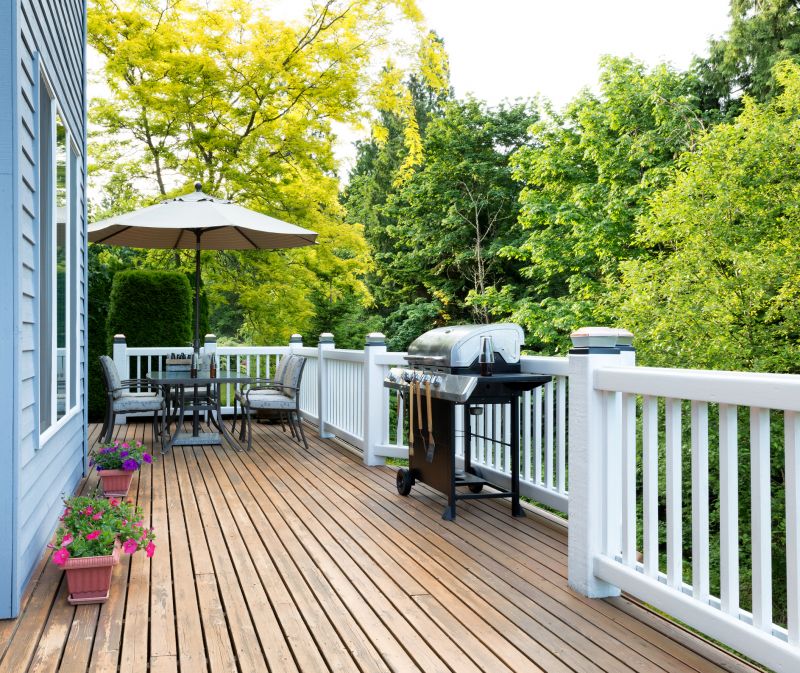 Finished deck with outdoor furniture