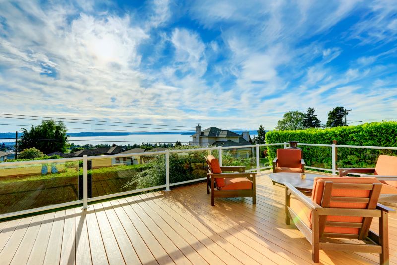 Elegant deck with glass railing