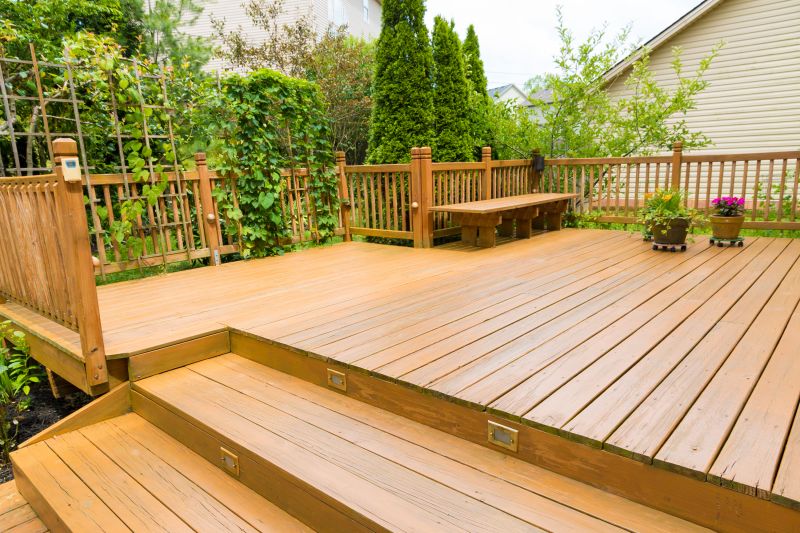 Deck with planter boxes